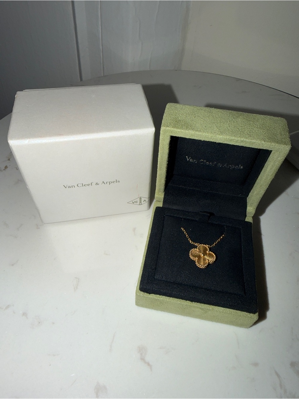 Van Cleef & Arpels Gold Four-Leaf Clover Necklace